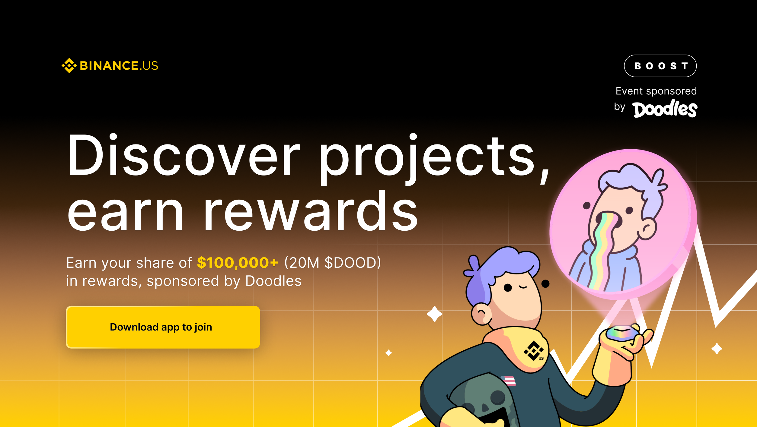 Countdown to an all-new Boost event, sponsored by Doodles