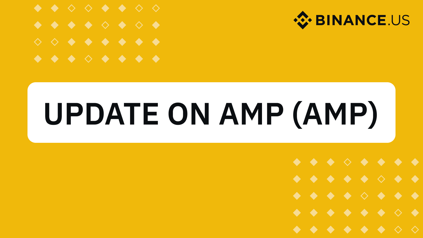Binance.US Update on Amp (AMP)