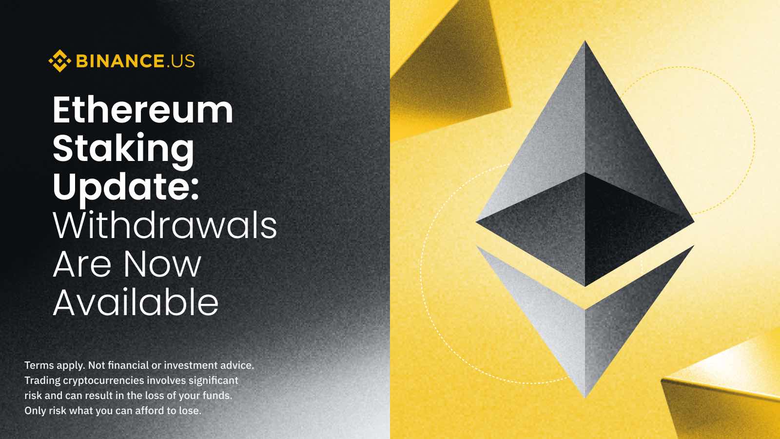 Ethereum Unstaking & Withdrawals Are Now Available on Binance.US