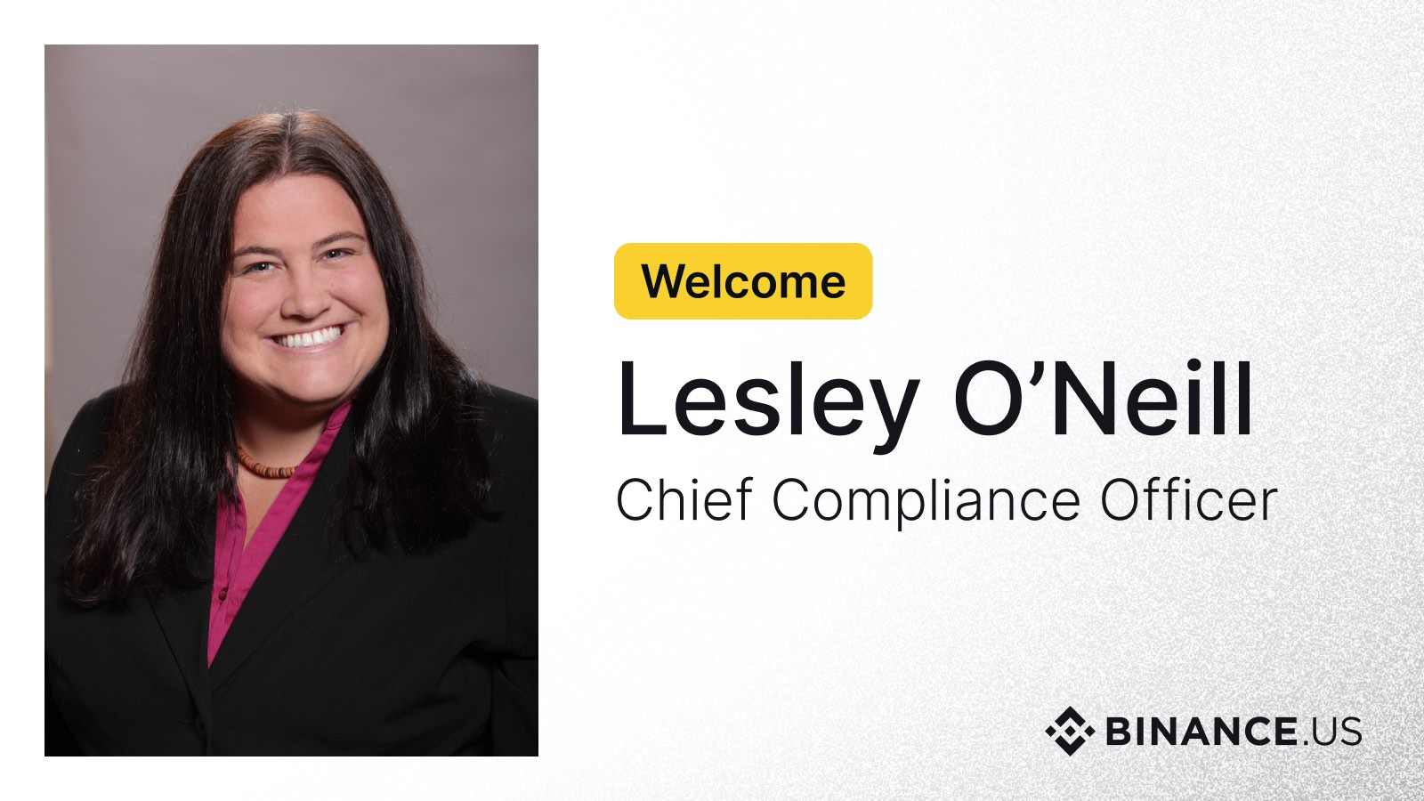 Lesley O’Neill Joins Binance.US as Chief Compliance Officer